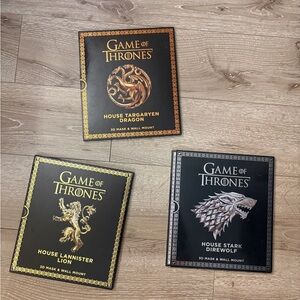 Game of Thrones 3D Mask & Wall Set - Black and Gold